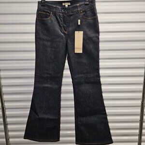 Burberry Wide Leg Dark Blue Denim Jeans Pants US Size 04 27 x 30 New W/ Tags